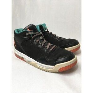 9.5Y Jordan Flight Black/Turquoise/Orange Mid-Top Mens Sneakers